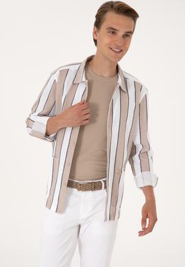 Erkek Taş Uzun Kollu Gömlek - 50299606008