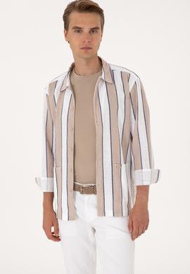 Erkek Taş Uzun Kollu Gömlek - 50299606008