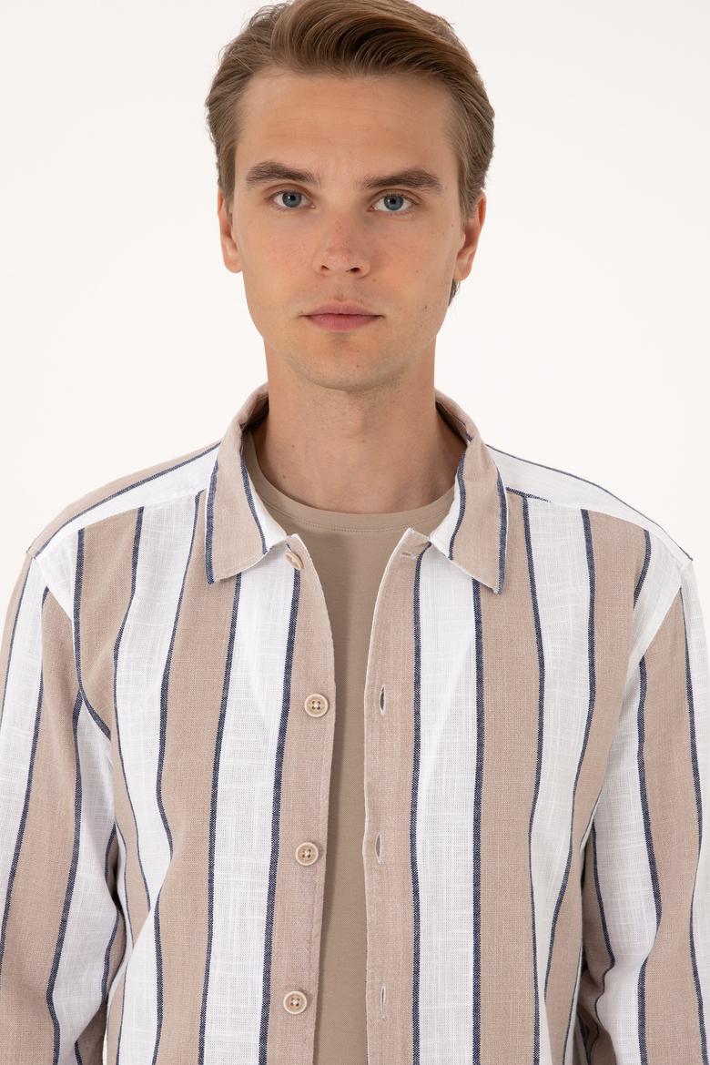 Erkek Taş Uzun Kollu Gömlek - 50299606008