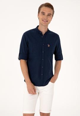 Erkek Lacivert Uzun Kollu Gömlek - 50300215012