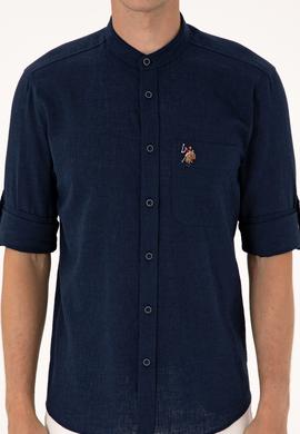 Erkek Lacivert Uzun Kollu Gömlek - 50300215012