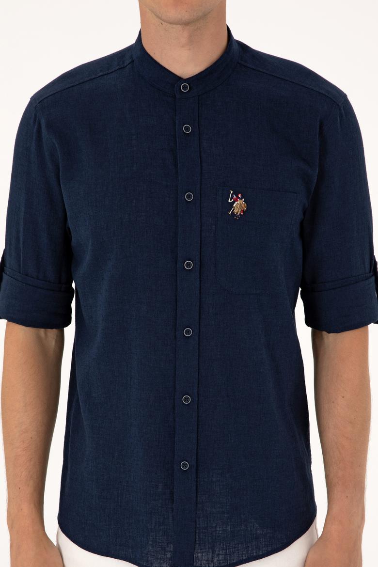 Erkek Lacivert Uzun Kollu Gömlek - 50300215012