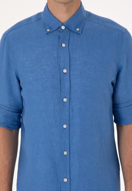 Erkek Saks Uzun Kollu Gömlek - 50299597063