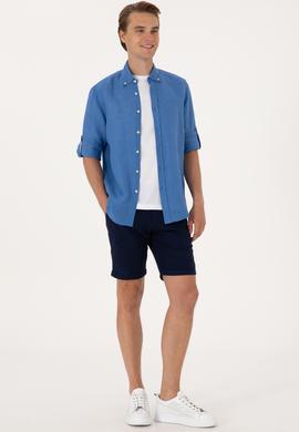 Erkek Saks Uzun Kollu Gömlek - 50299597063