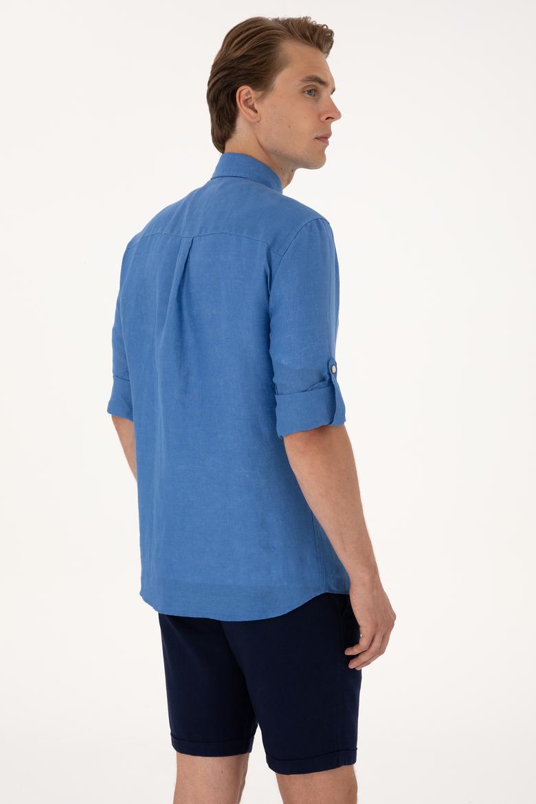 Erkek Saks Uzun Kollu Gömlek - 50299597063