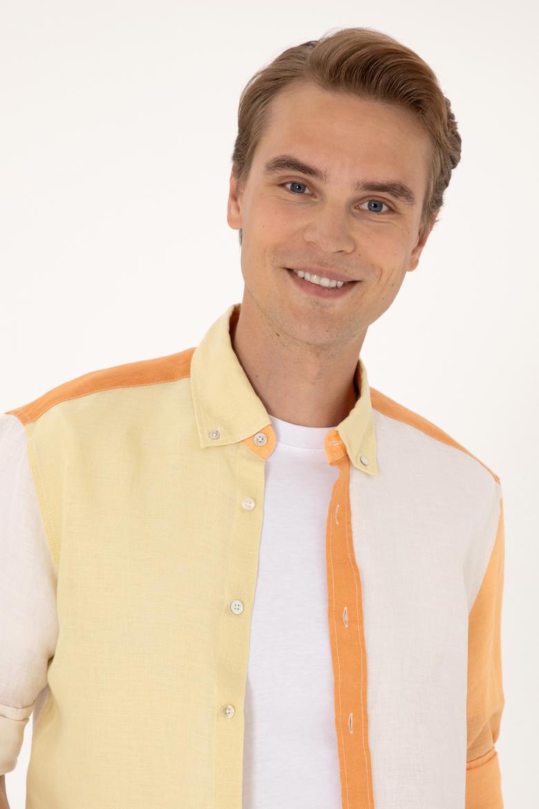 Erkek Turuncu Uzun Kollu Gömlek - 50300595024