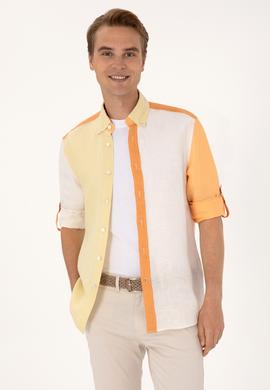 Erkek Turuncu Uzun Kollu Gömlek - 50300595024