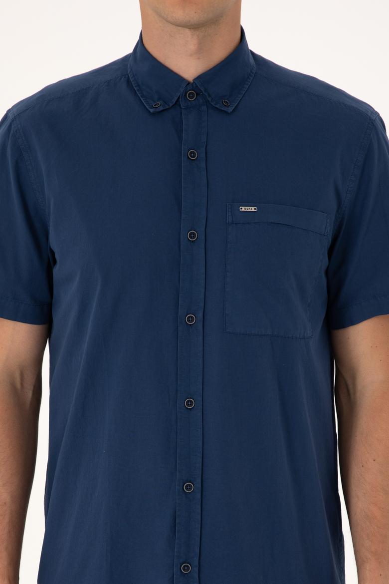 Erkek Lacivert Kısa Kollu Gömlek - 50302500007