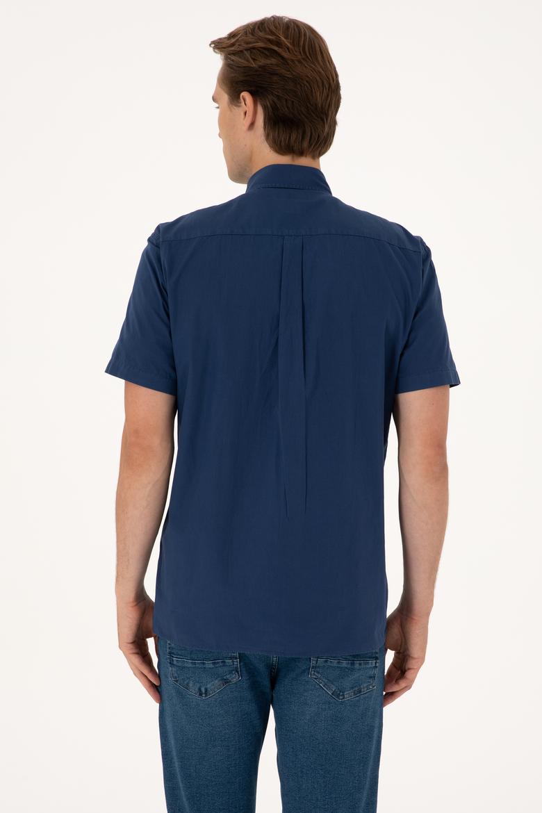 Erkek Lacivert Kısa Kollu Gömlek - 50302500007