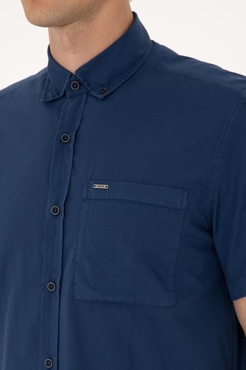 Erkek Lacivert Kısa Kollu Gömlek