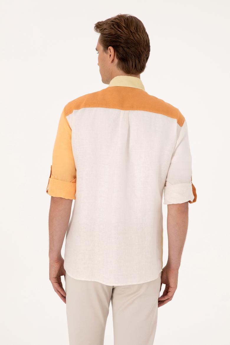 Erkek Turuncu Uzun Kollu Gömlek - 50300595024