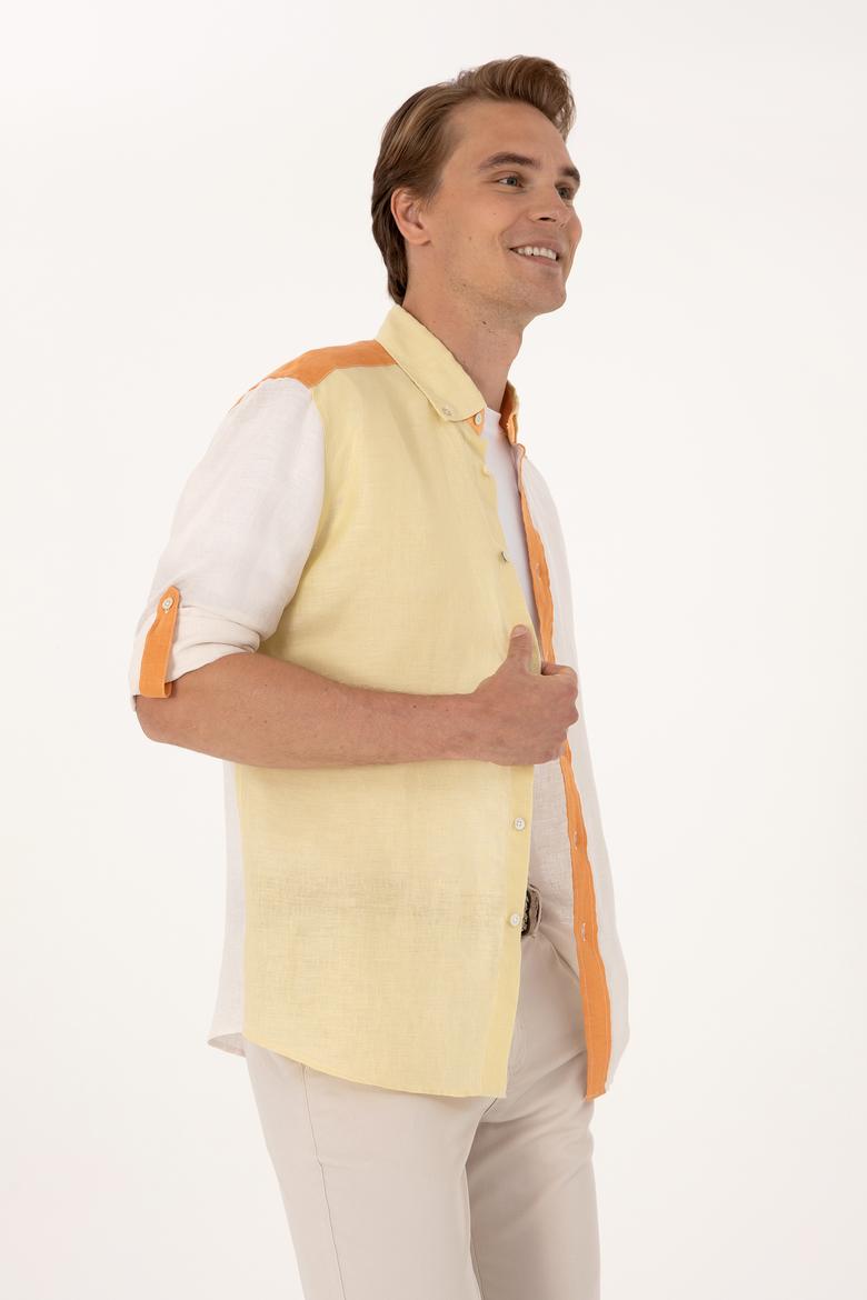 Erkek Turuncu Uzun Kollu Gömlek - 50300595024