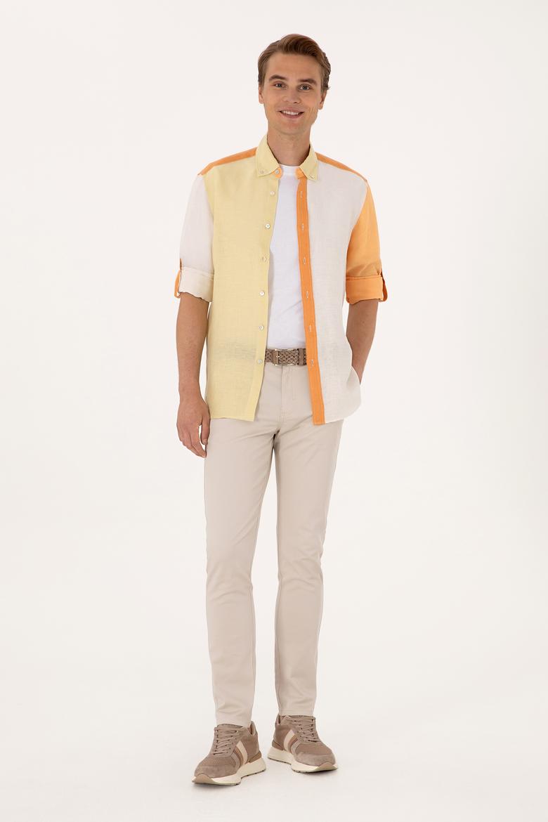 Erkek Turuncu Uzun Kollu Gömlek - 50300595024