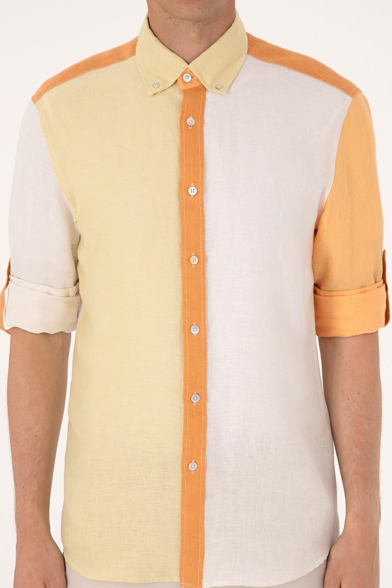 Erkek Turuncu Uzun Kollu Gömlek - 50300595024