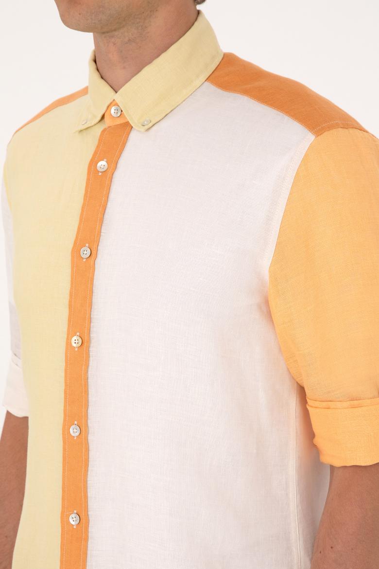 Erkek Turuncu Uzun Kollu Gömlek - 50300595024