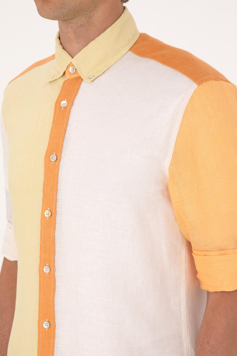 Erkek Turuncu Uzun Kollu Gömlek