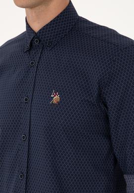 Erkek Lacivert Uzun Kollu Gömlek - 50300481014