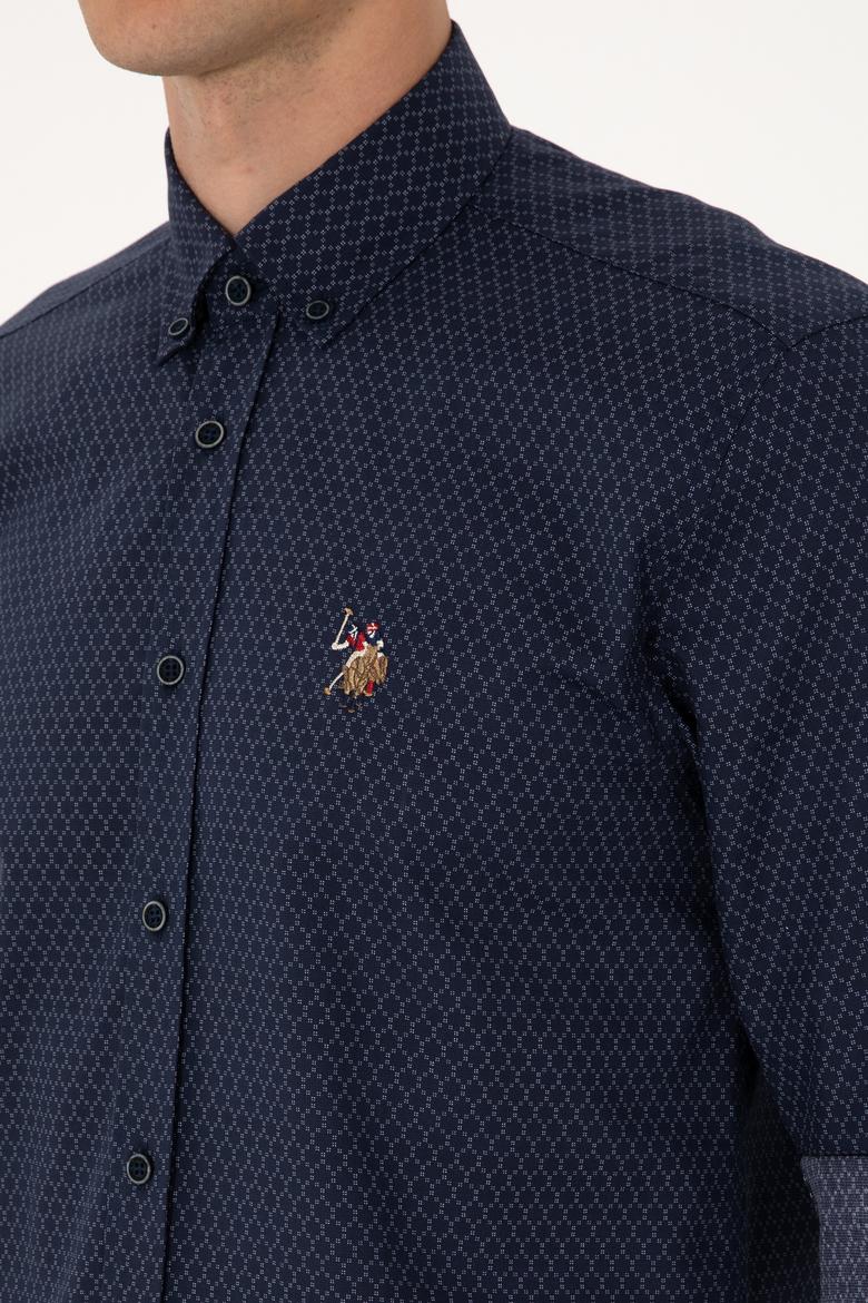 Erkek Lacivert Uzun Kollu Gömlek - 50300481014