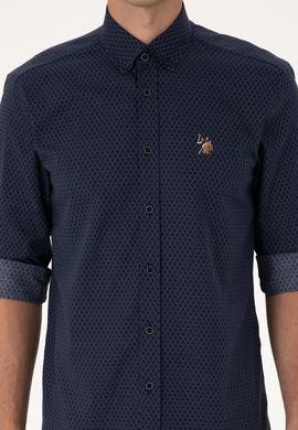 Erkek Lacivert Uzun Kollu Gömlek - 50300481014