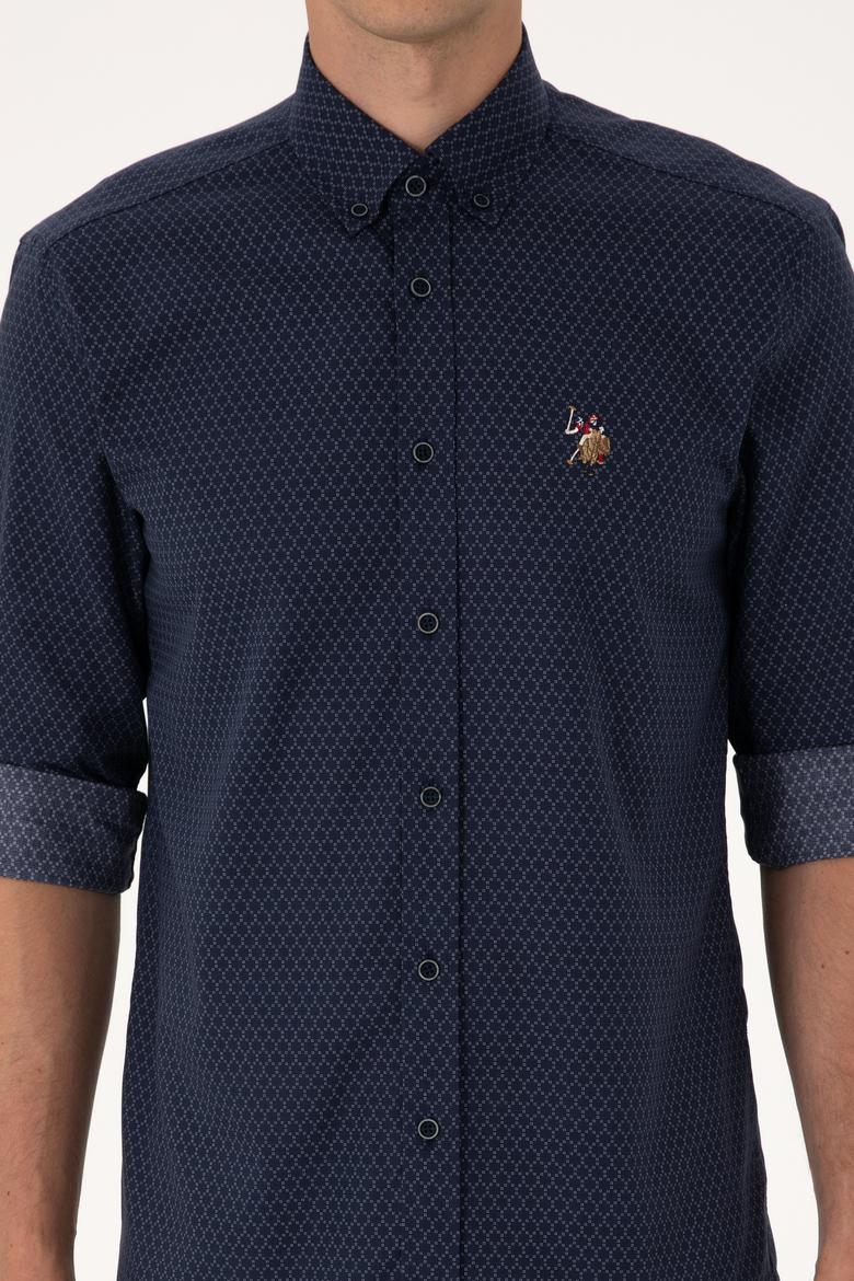 Erkek Lacivert Uzun Kollu Gömlek - 50300481014