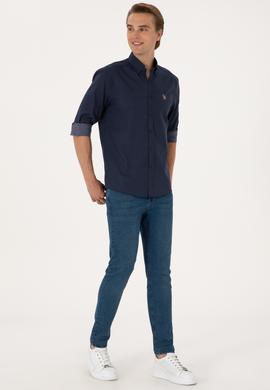 Erkek Lacivert Uzun Kollu Gömlek - 50300481014