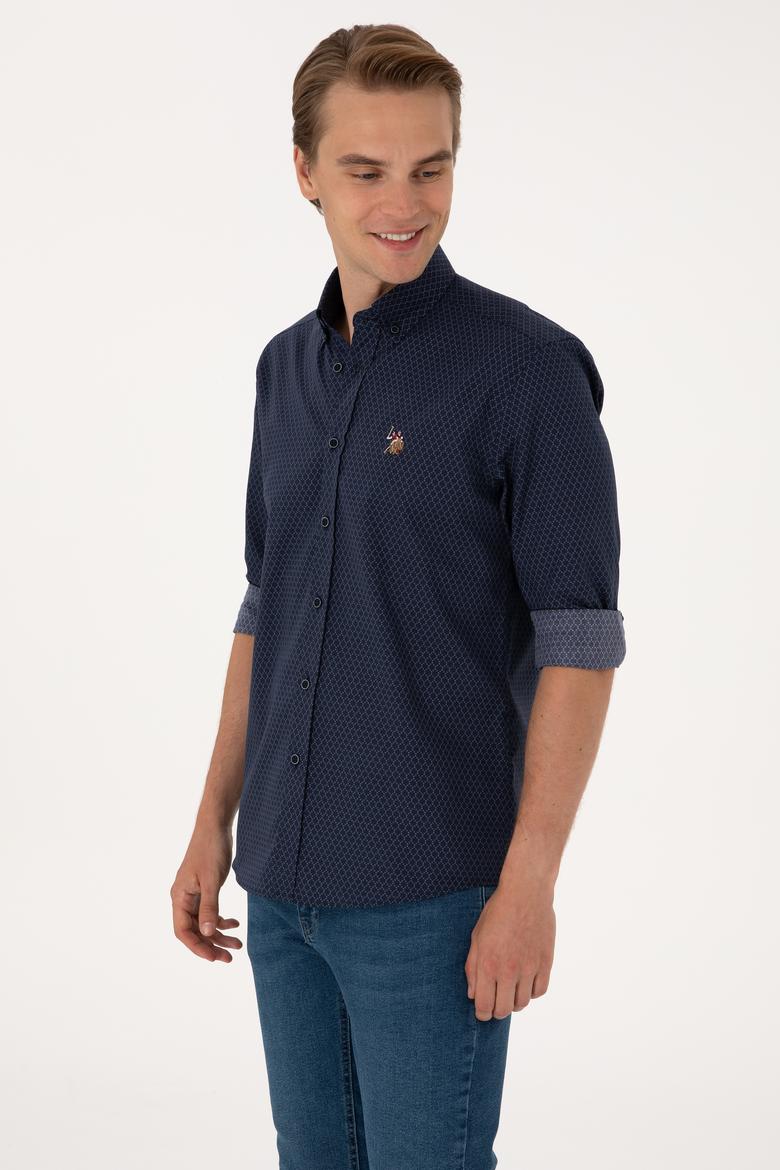 Erkek Lacivert Uzun Kollu Gömlek - 50300481014