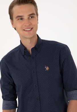 Erkek Lacivert Uzun Kollu Gömlek - 50300481014