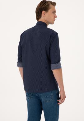 Erkek Lacivert Uzun Kollu Gömlek - 50300481014