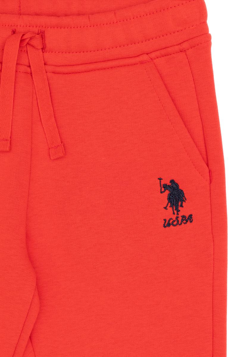 Kız Çocuk Kırmızı Şardonlu Jogger Eşofman Altı