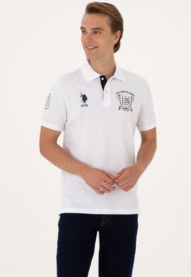 Erkek Regular Fit Beyaz Polo Yaka Tişört - 50307698007