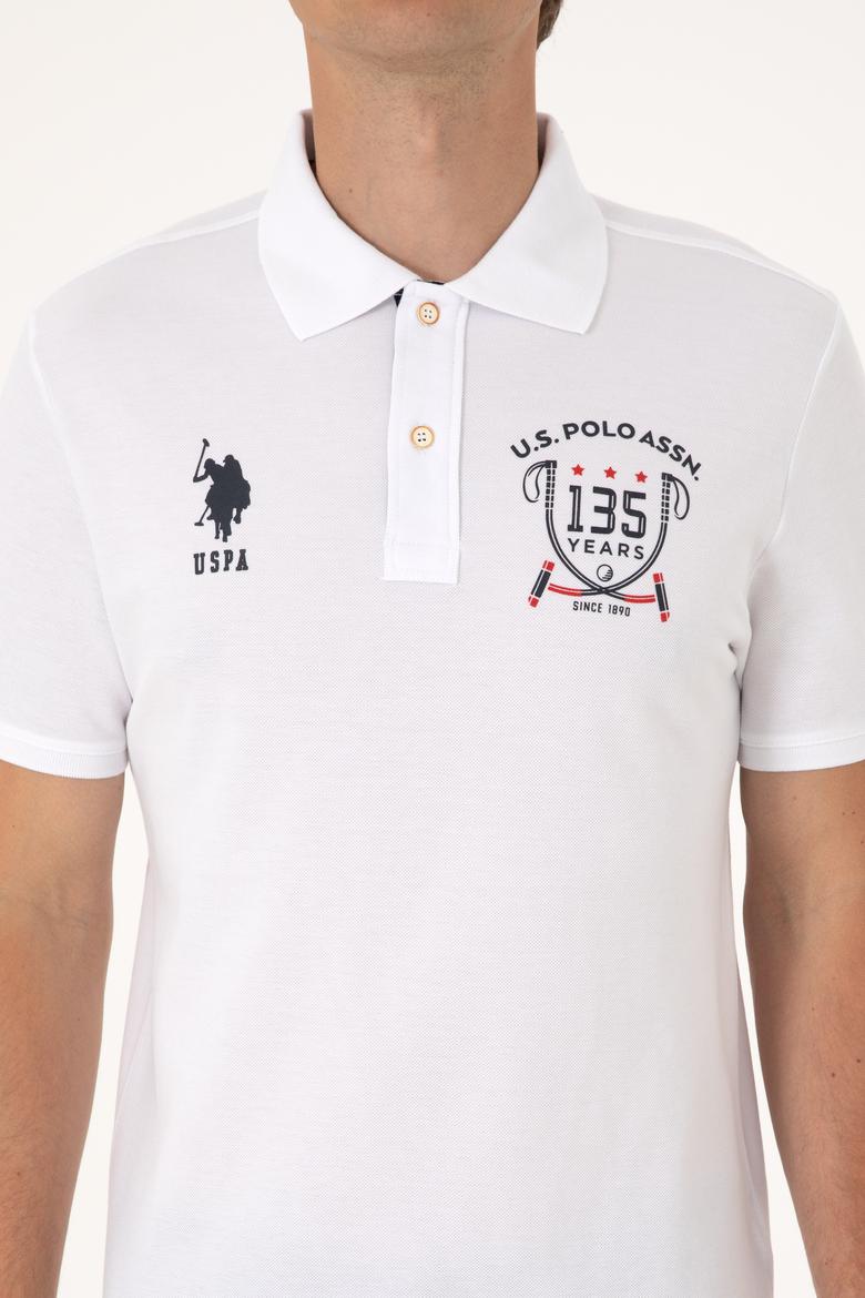 Erkek Regular Fit Beyaz Polo Yaka Tişört - 50307698007