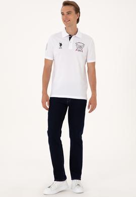 Erkek Regular Fit Beyaz Polo Yaka Tişört - 50307698007