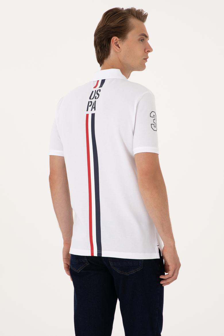 Erkek Regular Fit Beyaz Polo Yaka Tişört - 50307698007