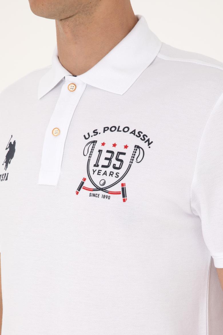 Erkek Regular Fit Beyaz Polo Yaka Tişört - 50307698007