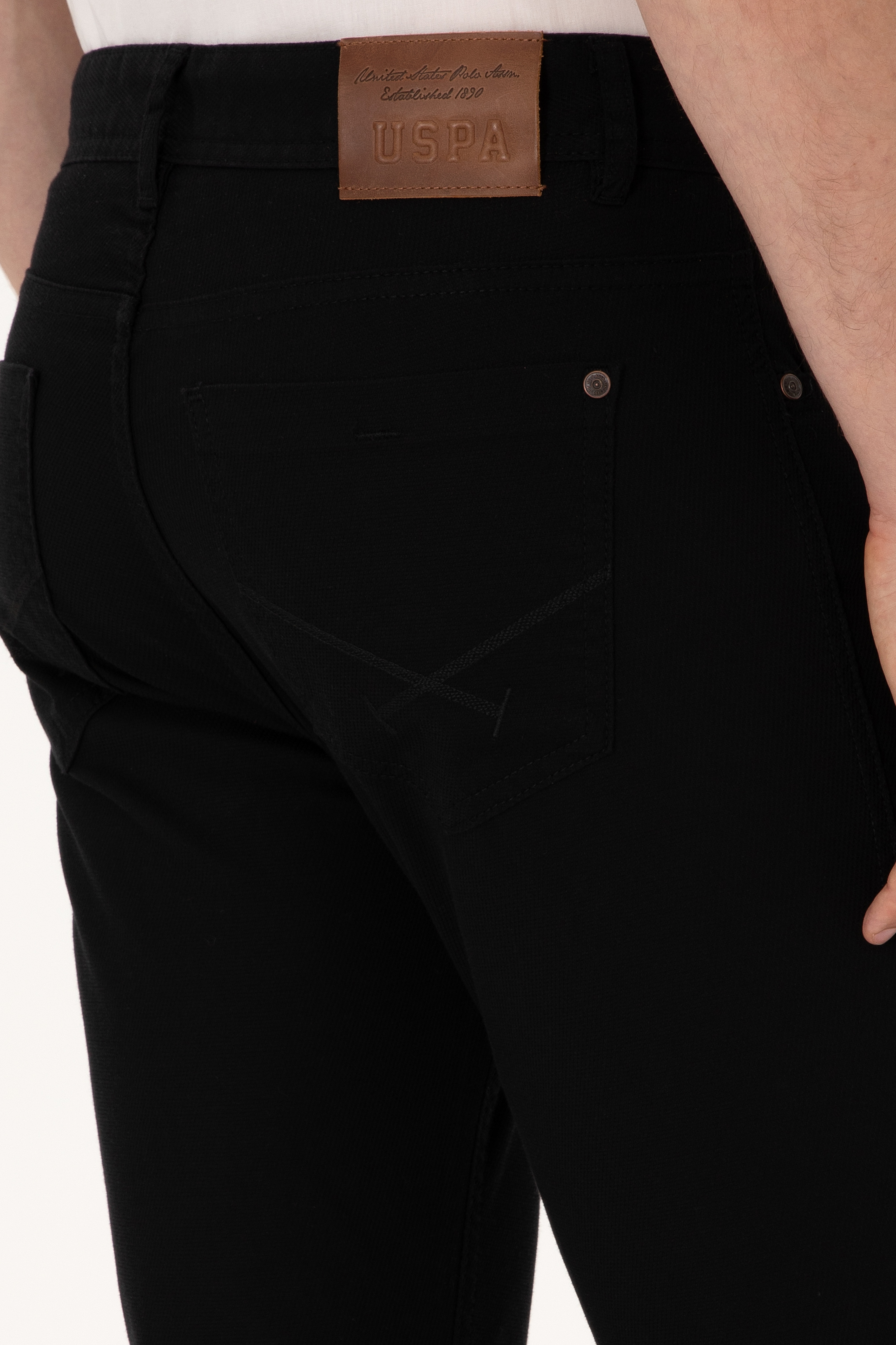 Erkek Slim Fit Siyah Kanvas / Chino Pantolon
