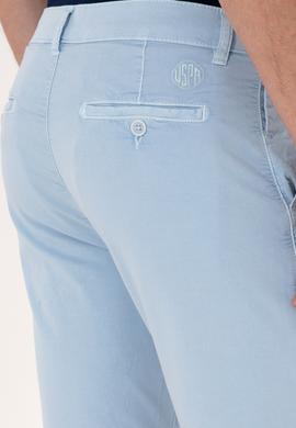 Erkek Açık Mavi Dokuma Şort - 50299183002