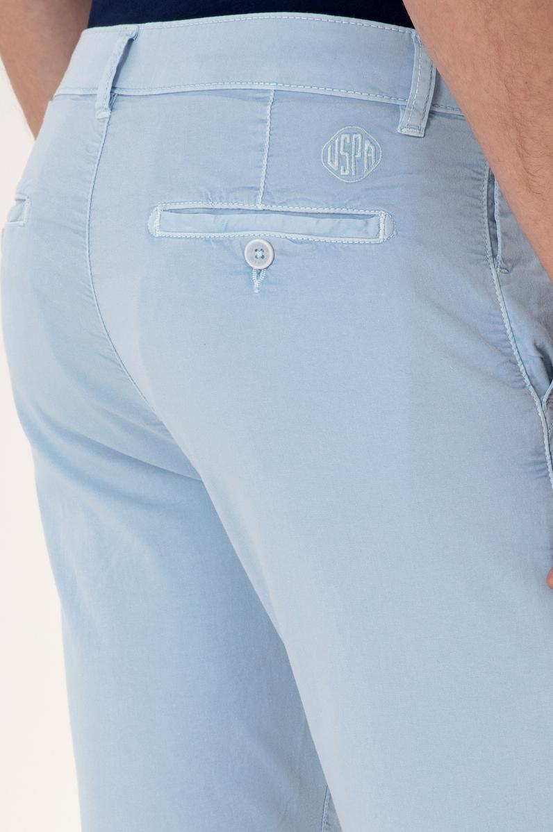 Erkek Açık Mavi Dokuma Şort