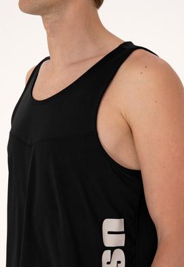 Erkek Regular Fit Siyah Bisiklet Yaka Kolsuz Tişört - 50299524021