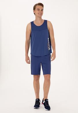 Erkek Regular Fit Açık Lacivert Bisiklet Yaka Kolsuz Tişört - 50299524031