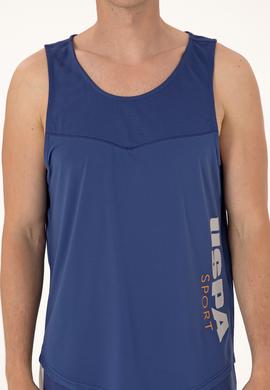 Erkek Regular Fit Açık Lacivert Bisiklet Yaka Kolsuz Tişört - 50299524031