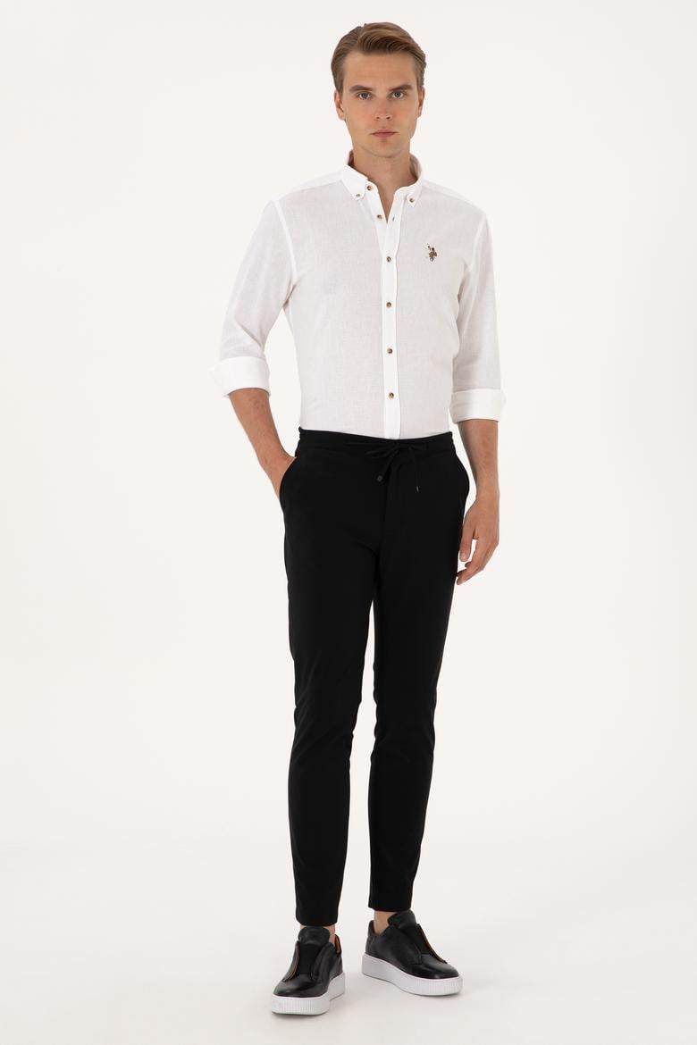 Erkek Siyah Kanvas Pantolon