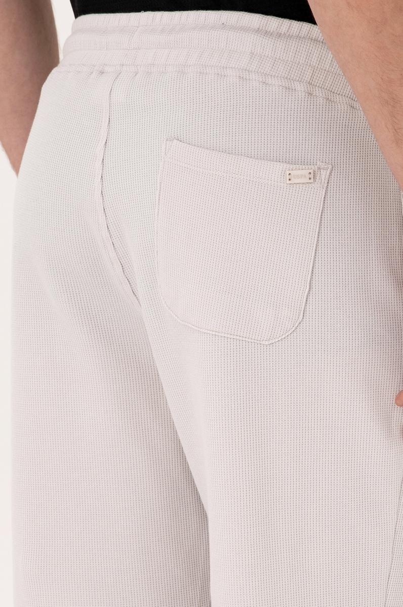 Erkek Açık Gri Örme Şort