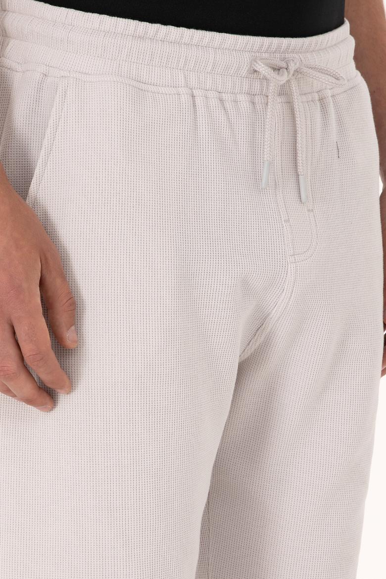 Erkek Açık Gri Örme Şort - 50306964046