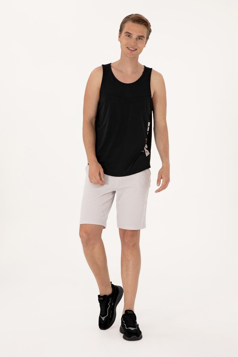 Erkek Açık Gri Örme Şort - 50306964046