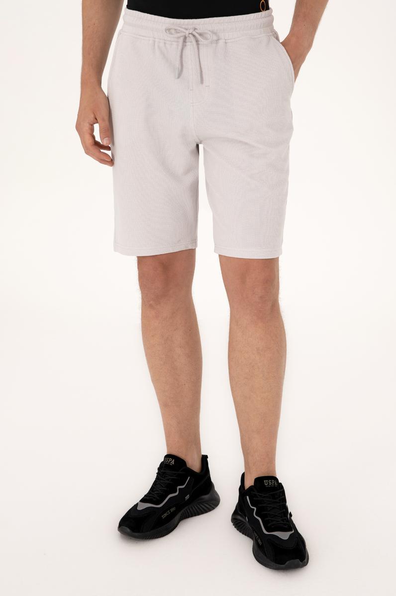 Erkek Açık Gri Örme Şort