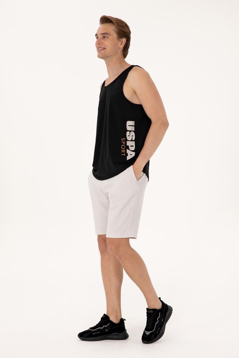 Erkek Açık Gri Örme Şort