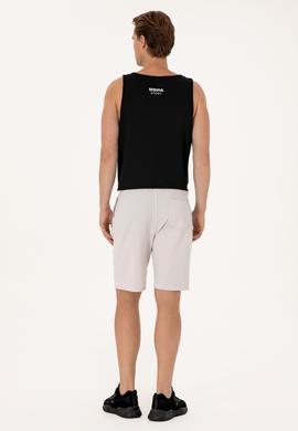 Erkek Açık Gri Örme Şort - 50306964046