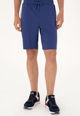 Erkek Açık Lacivert Örme Şort - 50299859011