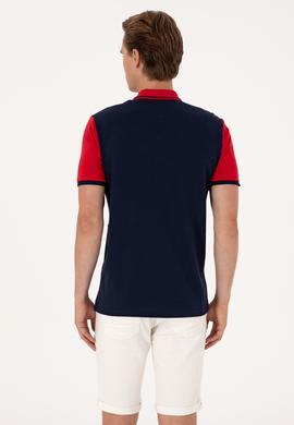 Erkek Regular Fit Polo Yaka Lacivert Tişört - 50299817007