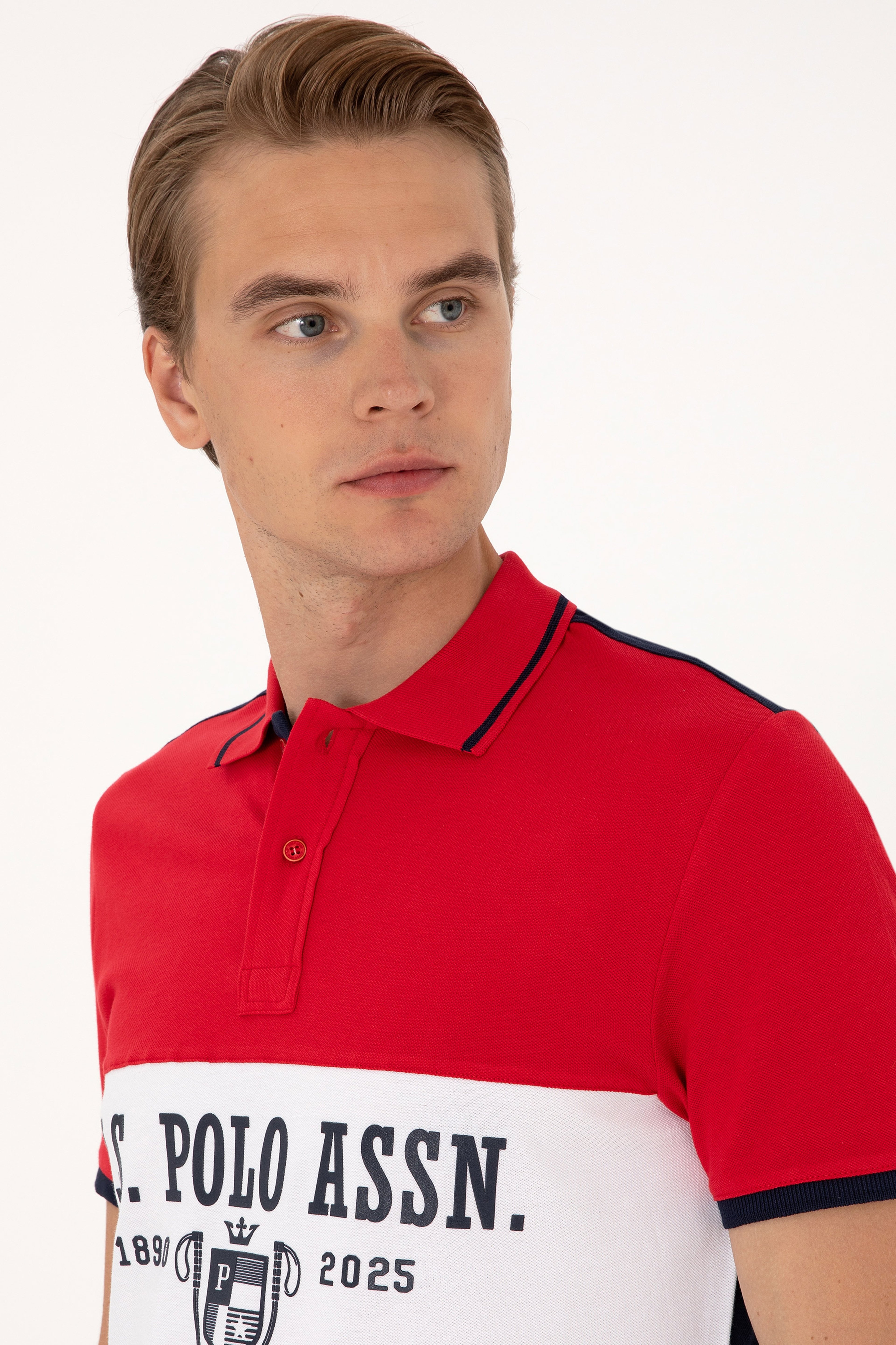 Erkek Regular Fit Polo Yaka Lacivert Tişört - Image 2
